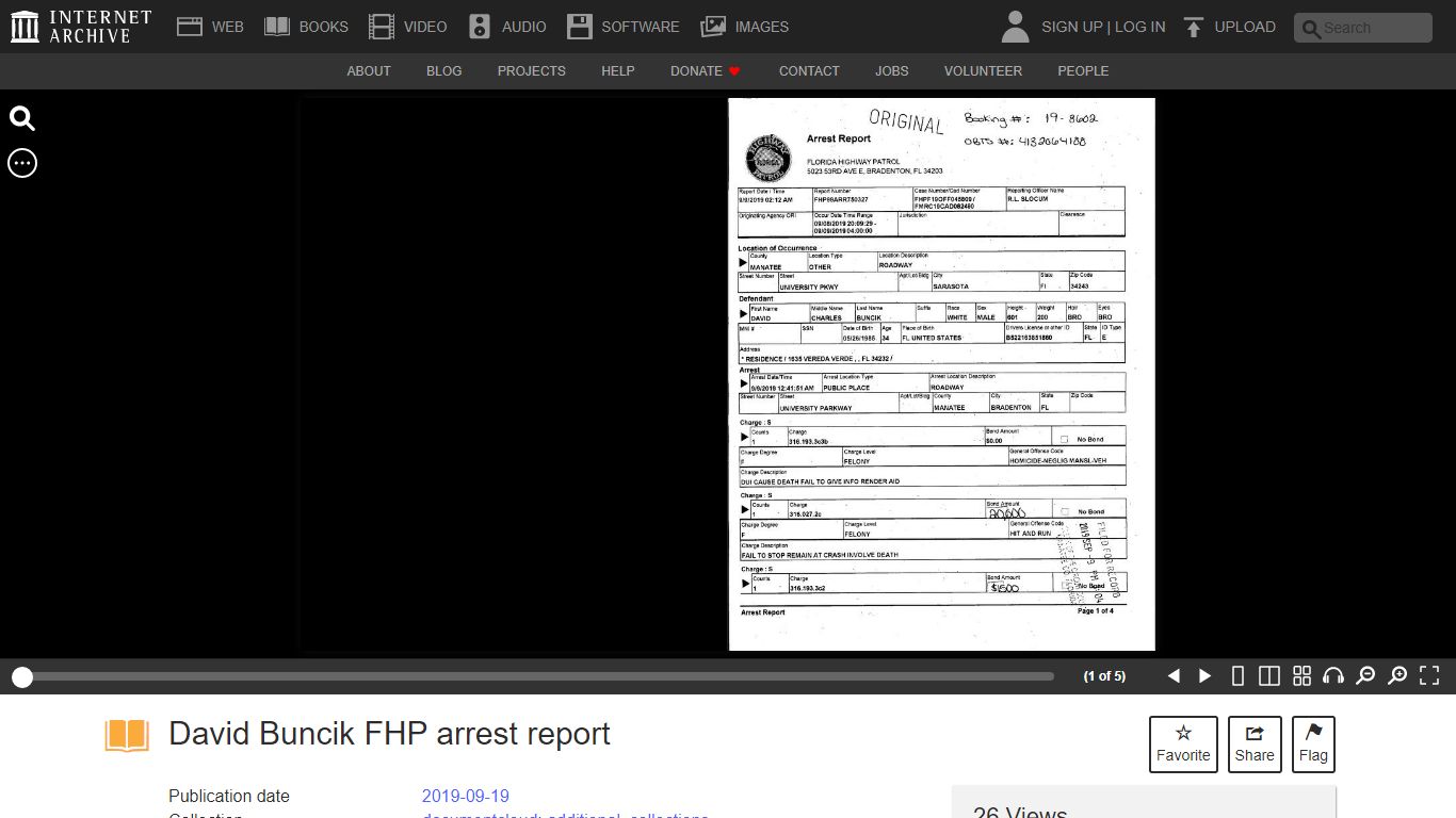 David Buncik FHP arrest report : Free Download, Borrow, and Streaming ...